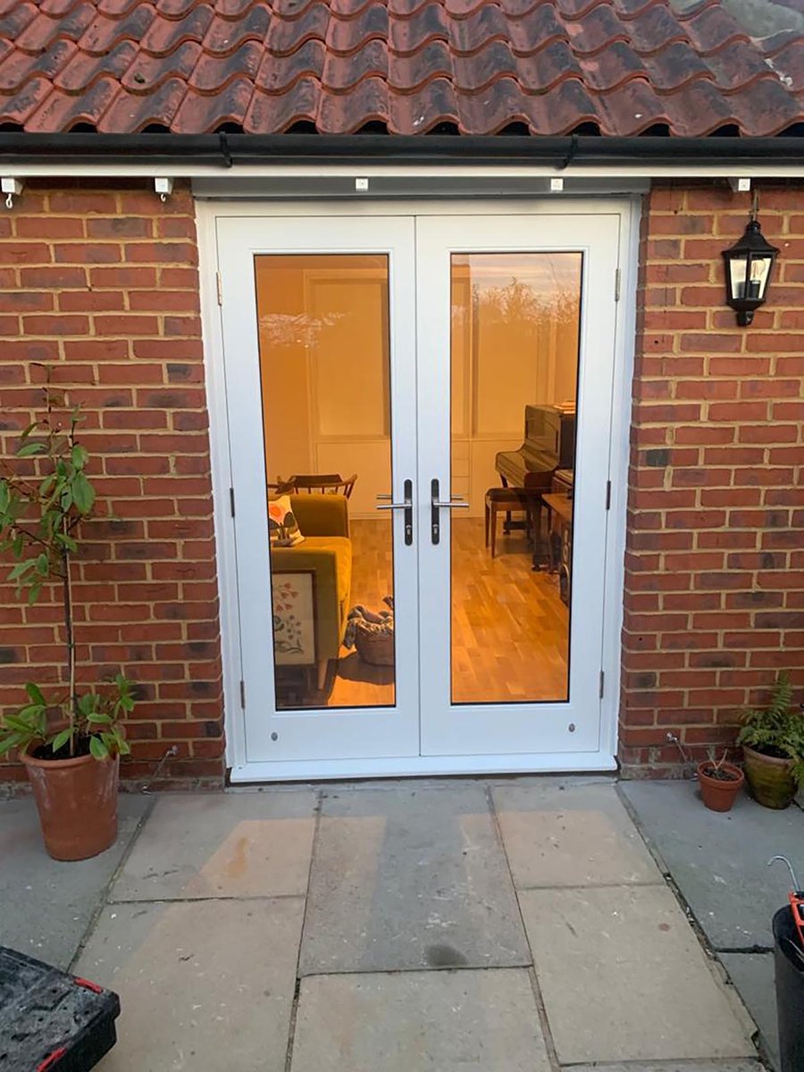 Handmade wooden French doors Falkingham Joinery